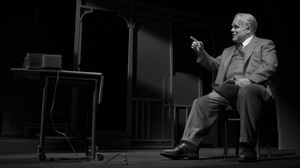 Philip Seymour Hoffman in Death of a Salesman, directed by Mike Nichols. The play, Hoffman and Nichols are favorites to take home awards.