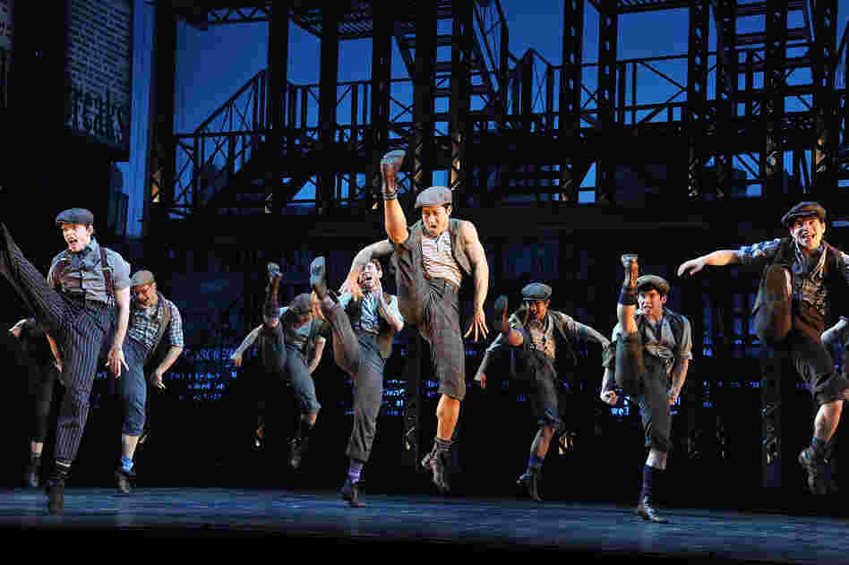 The idea behind Ost's design was to keep the set out of the way of the storytelling -- and of Newsies' kinetic ensemble.