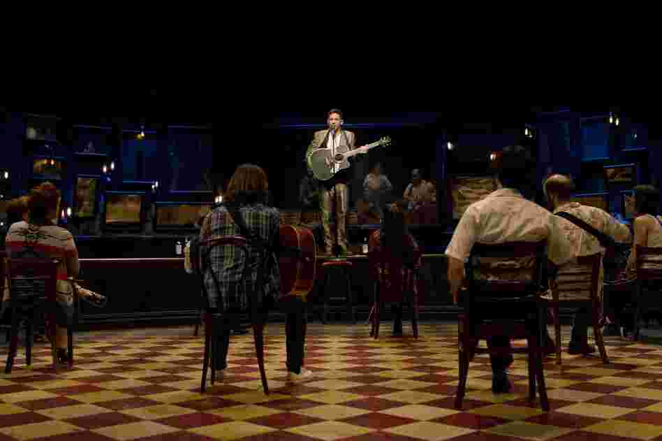 All of the performers in Once play their own instruments; the onstage bar serves wine and beer before the show and at intermission.