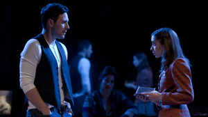 Steve Kazee and Cristin Milioti in Once, a musical based on the cult-favorite Irish indie movie. The show received 11 nominations, leading the Tonys pack this year.