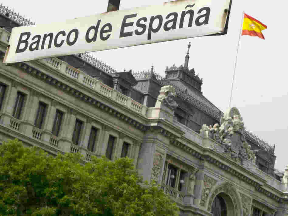 The Banco de Espana (Bank of Spain) in Madrid.