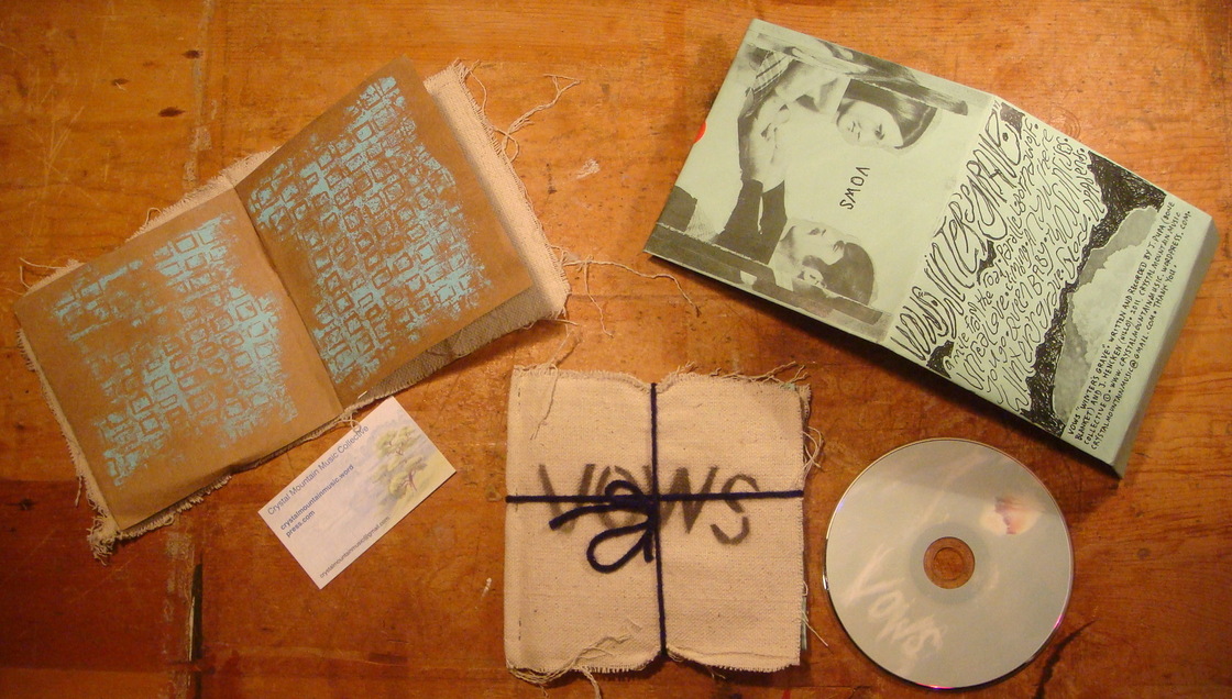 The handmade album art of Vows.