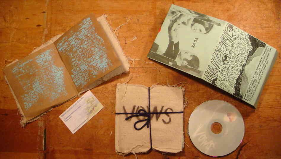 The handmade album art of Vows.