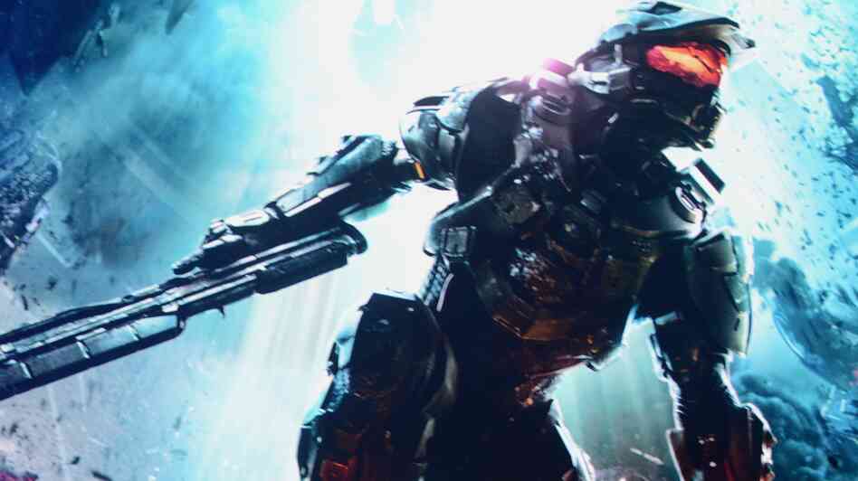 A scene from the new version of video game Halo 4, shown at the Microsoft Xbox E3 2012 media briefing.