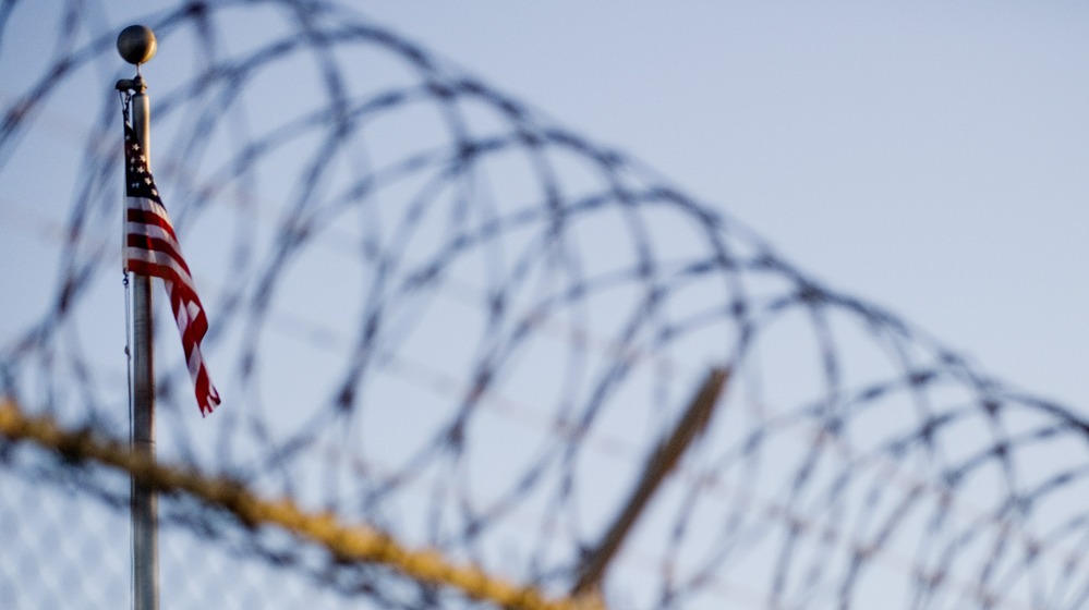 Outside the U.S. detention center at Guantanamo Bay, Cuba.
