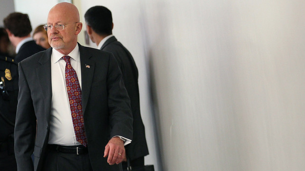 James Clapper, director of national intelligence, leaves a closed-door joint meeting with the Senate and House Intelligence committees on June 7. Clapper ordered an inquiry into security leaks to be concluded next week.