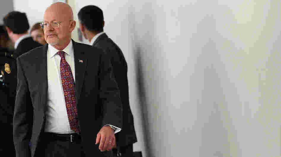 James Clapper, director of national intelligence, leaves a closed-door joint meeting with the Senate and House Intelligence committees on June 7. Clapper ordered an inquiry into security leaks to be concluded next week.