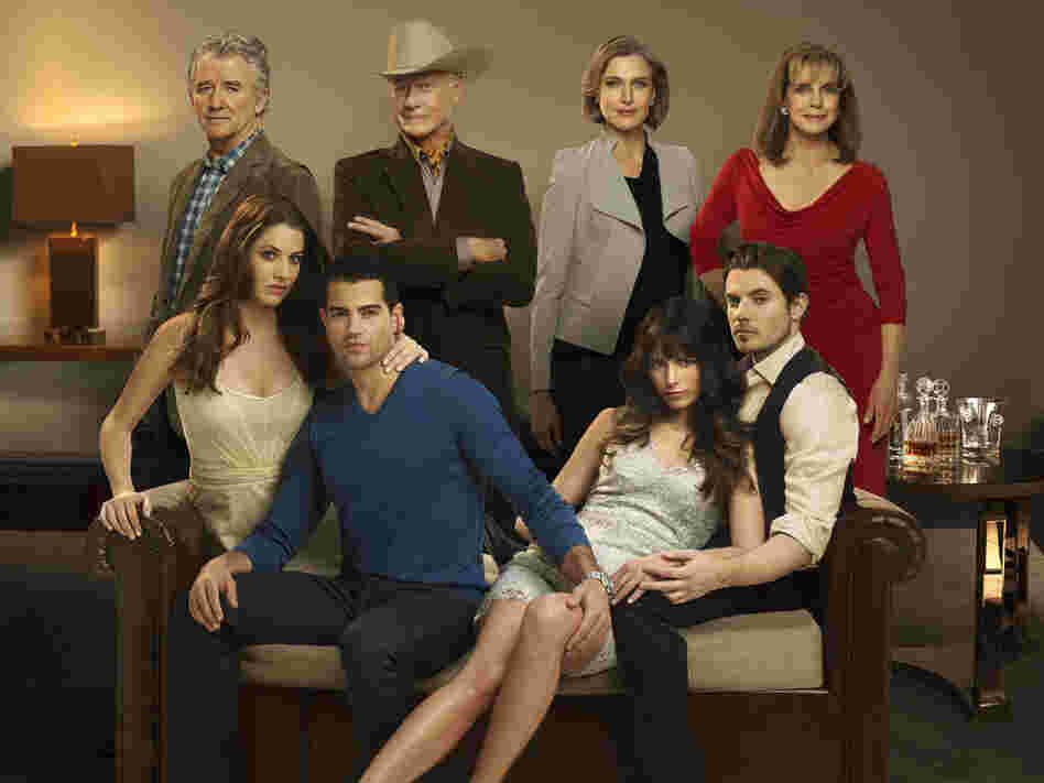 Bobby (Patrick Duffy, top left), J.R. (Larry Hagman, top center left) and the rest of the Ewing family are back, including a new generation, for TNT's reboot of Dallas.
