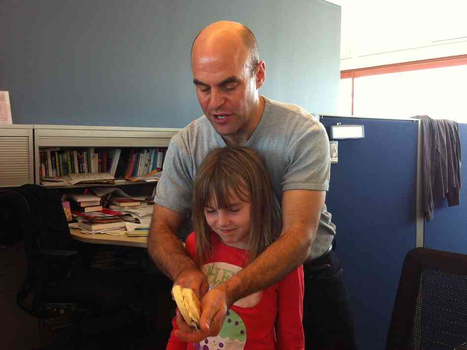 When slicing bread, make sure to place a child between you and the knife. (Seriously though isn't this adorable?).