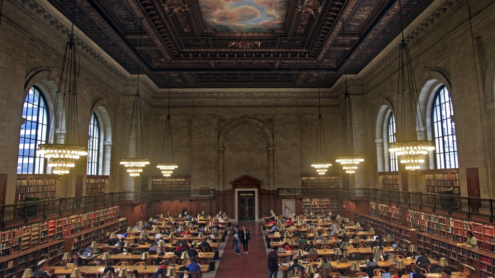 The New York Public Library's Rose Reading Room sits atop seven floors of book stacks, all closed to the public. Under a controversial renovation plan, many of those books would be moved to New Jersey.