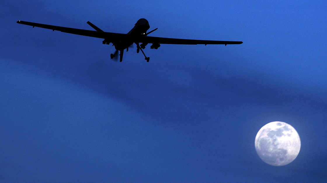An unmanned U.S. Predator drone flies over Kandahar Air Field in southern Afghanistan on Jan. 31, 2010. Drones have become the U.S. weapon of choice in the fight against terrorism. But as the technology of this new form of warfare improves, so do concerns about how others will use it in the future.