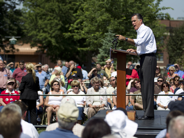 Mitt Romney's team is sticking by his comment in Council Bluffs, Iowa, on Friday that voters' desire for smaller government means they don't want more cops, teachers or firefighters.