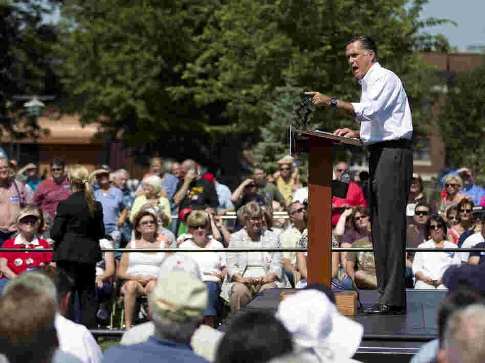 Mitt Romney's team is sticking by his comment in Council Bluffs, Iowa, on Friday that voters' desire for smaller government means they don't want more cops, teachers or firefighters.