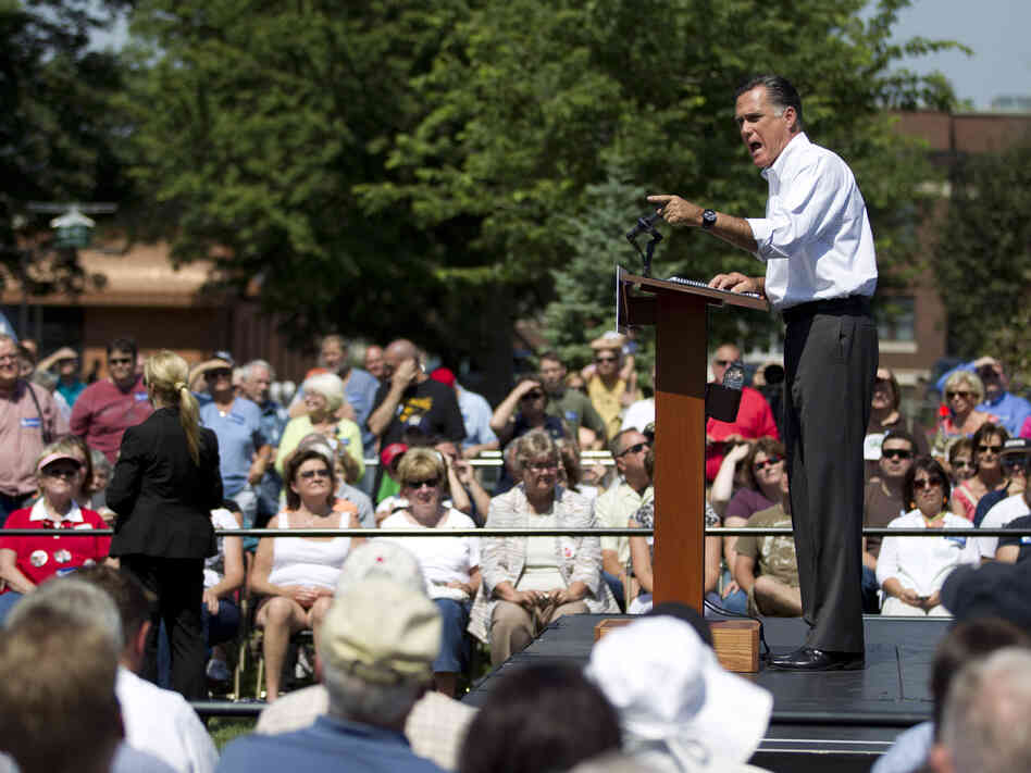 Mitt Romney's team is sticking by his comment in Council Bluffs, Iowa, on Friday that voters' desire for smaller government means they don't want more cops, teachers or firefighters.