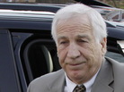 Former Penn State University assistant football coach Jerry Sandusky as he arrived at the Centre County Courthouse in Bellefonte, Pa., this morning. Former Penn State University assistant football coach Jerry Sandusky as he arrived at the Centre County Courthouse in Bellefonte, Pa., this morning.
