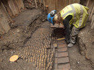 Archaeologists from the Museum of London Archaeology recently excavated the site of the 16th-century Curtain Theatre, where Shakespeare staged some of his plays. Archaeologists from the Museum of London Archaeology recently excavated the site of the 16th-century Curtain Theatre, where Shakespeare staged some of his plays.