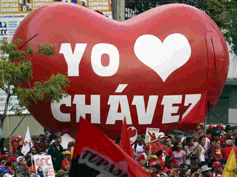Thousands of Chavez followers took to the streets of Caracas for Monday's rally.