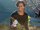First Lady Michelle Obama gardens in Soweto township, in Johannesburg, South Africa. The first lady has planted a garden on the South Lawn of the White House — it's the first vegetable garden to be planted there since Eleanor Roosevelt's victory garden. First Lady Michelle Obama gardens in Soweto township, in Johannesburg, South Africa. The first lady has planted a garden on the South Lawn of the White House — it's the first vegetable garden to be planted there since Eleanor Roosevelt's victory garden.