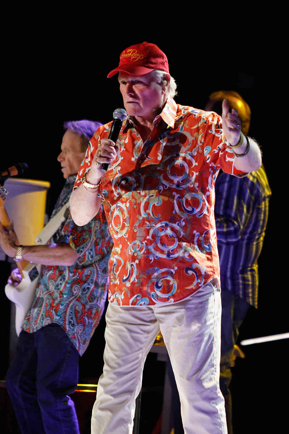 TUCSON, AZ - APRIL 24: Musician Mike Love performs during the Beach Boys 50th Anniversary Concert Tour at Anselmo Valencia Amphitheater on April 24, 2012 in Tucson, Arizona. (Photo by Mike Moore/Getty Images)