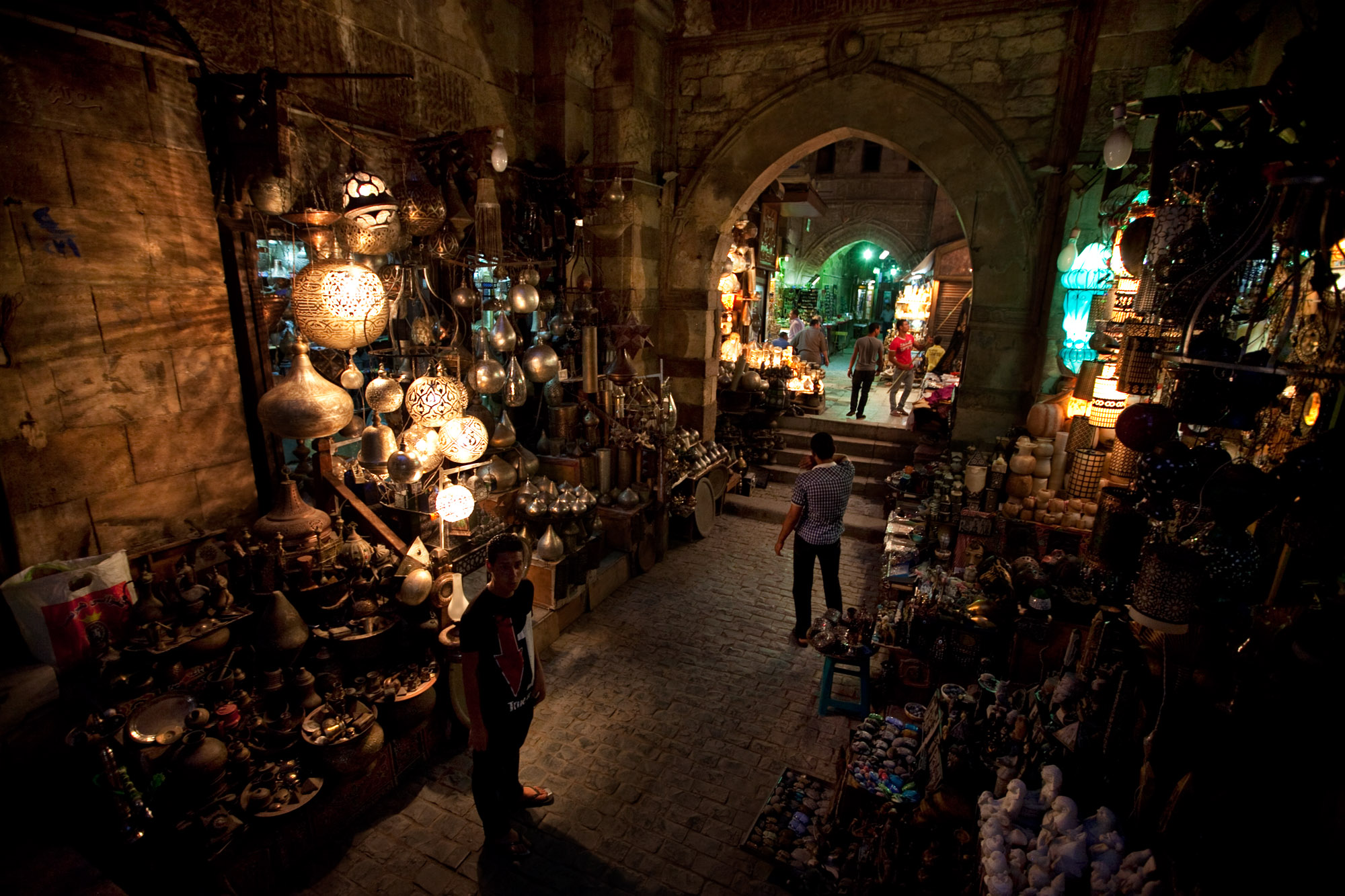 The Khan el-Khalili market in downtown Cairo used to attract many visitors, but tourism is down sharply since last year's revolution. 