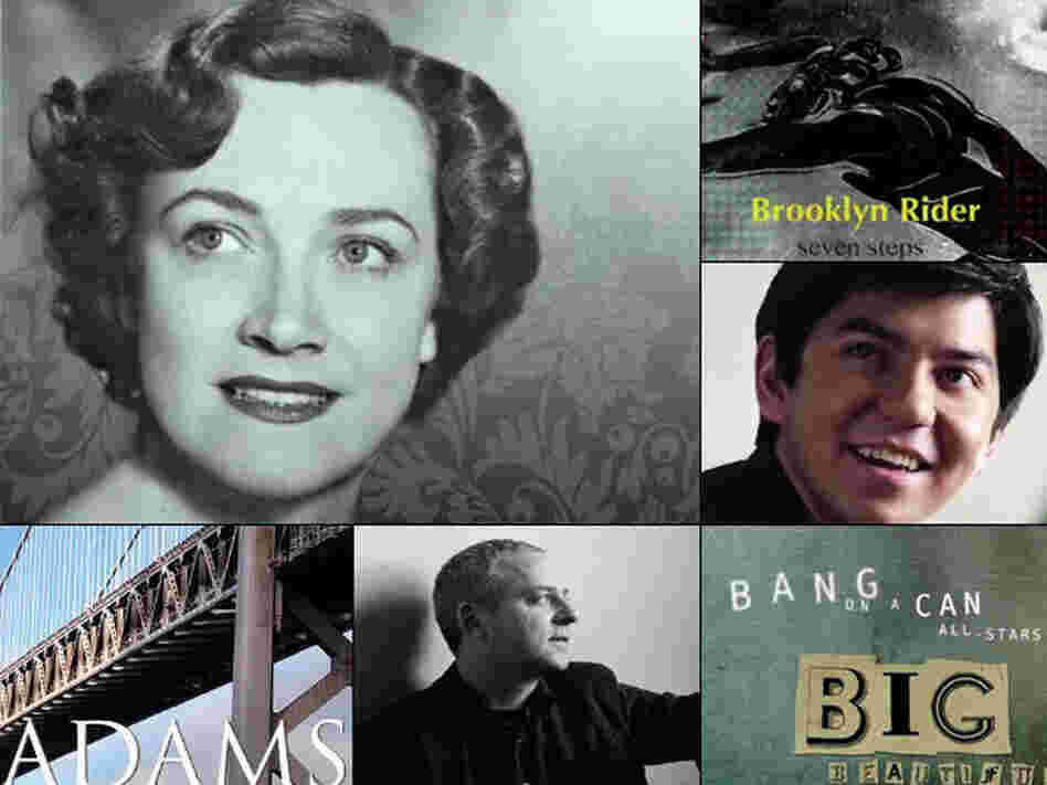 Some classical favorites so far this year. (Clockwise from upper left: Kathleen Ferrier, Brooklyn Rider, Behzod Abduraimov, Bang on a can All-Stars, Jeremy Denk, San Francisco Symphony)