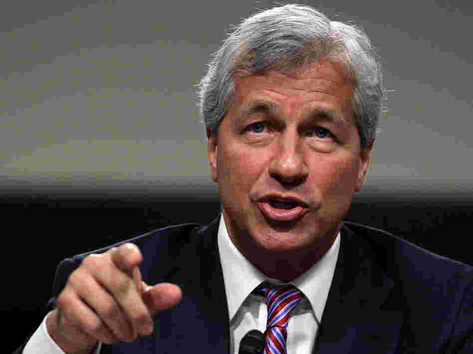 JPMorgan Chase CEO Jamie Dimon during his testimony today on Capitol Hill.