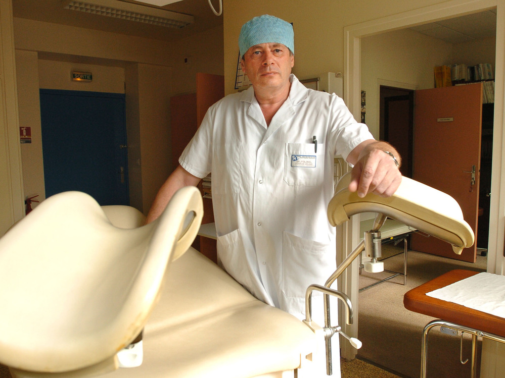 French surgeon Pierre Foldes in his Paris office in 2004. Foldes performs reconstructive surgery on women who have undergone genital mutilation. He recently authored a study on the long-term effects of the surgery.