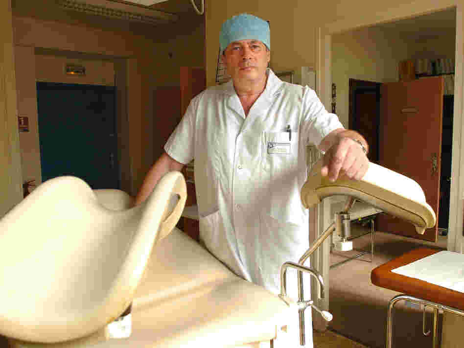 French surgeon Pierre Foldes in his Paris office in 2004. Foldes performs reconstructive surgery on women who have undergone genital mutilation. He recently authored a study on the long-term effects of the surgery.