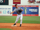 Tyler Saladino, 22, makes a throw from second base during warm-ups with the AA Birmingham Barons. Tyler Saladino, 22, makes a throw from second base during warm-ups with the AA Birmingham Barons.