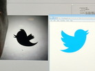 Twitter unveiled an updated logo (right) on June 6 as the trademark symbol for the fast-growing company. Twitter unveiled an updated logo (right) on June 6 as the trademark symbol for the fast-growing company.