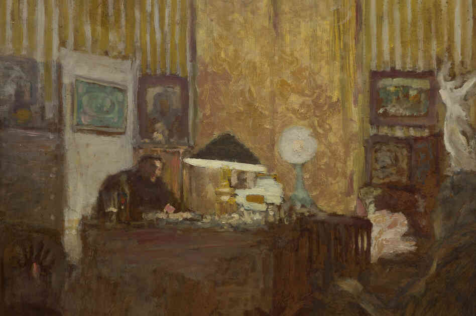 Thadee Natanson, depicted here at his desk in an Edouard Vuillard oil painting from 1899, was from a prominent family of bankers. He was one of Vuillard's loyal supporters and helped the artist achieve recognition in Paris in the 1890s.