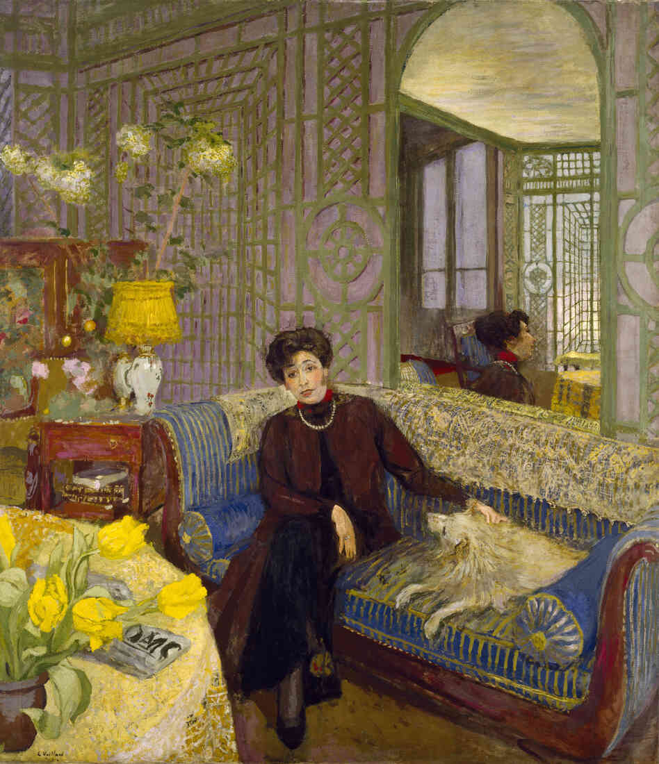 Vuillard's paintings are full of patterns. This lively 1914 portrait depicts Marcelle Aron, Lucy Hessel's first cousin, in the conservatory of her Paris apartment. She was married to writer Tristan Bernard.
