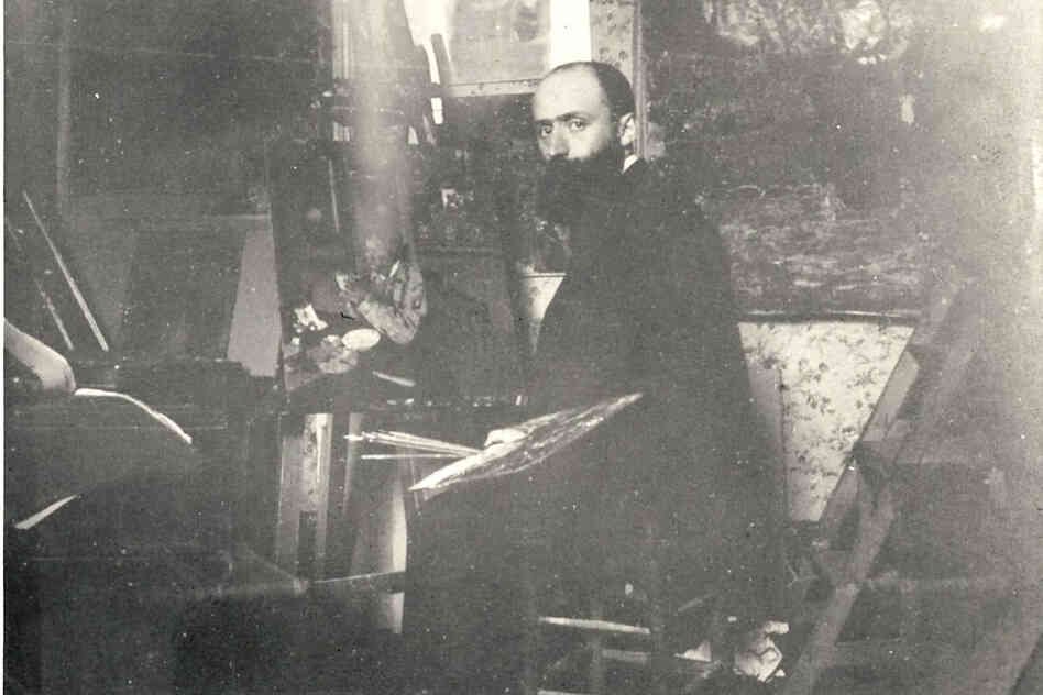 "I don't do portraits," Vuillard once said. "I paint people in their surroundings." He is show here in his studio at 56 Rue des Batignolles, Paris, circa 1898.