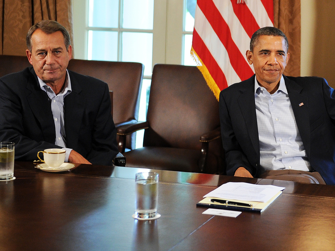 House Speaker John Boehner, R-Ohio, and President Obama at the White House.