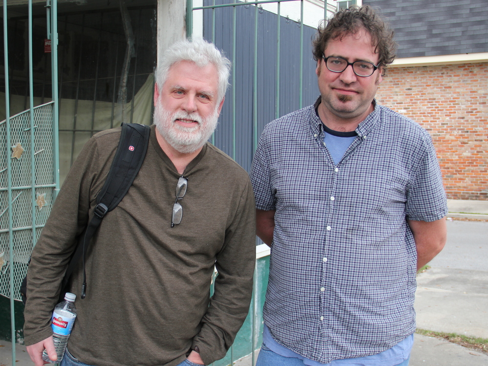 World Cafe host David Dye and Davis Rogan hang out in New Orleans' Treme neighborhood.