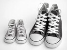 Little shoes, big shoes. Little shoes, big shoes.