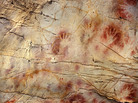 The Panel of Hands in the Cave of El Castillo in Spain. New dating methods suggest the paintings could have been drawn by Neanderthals, not humans, as previously thought. The Panel of Hands in the Cave of El Castillo in Spain. New dating methods suggest the paintings could have been drawn by Neanderthals, not humans, as previously thought.