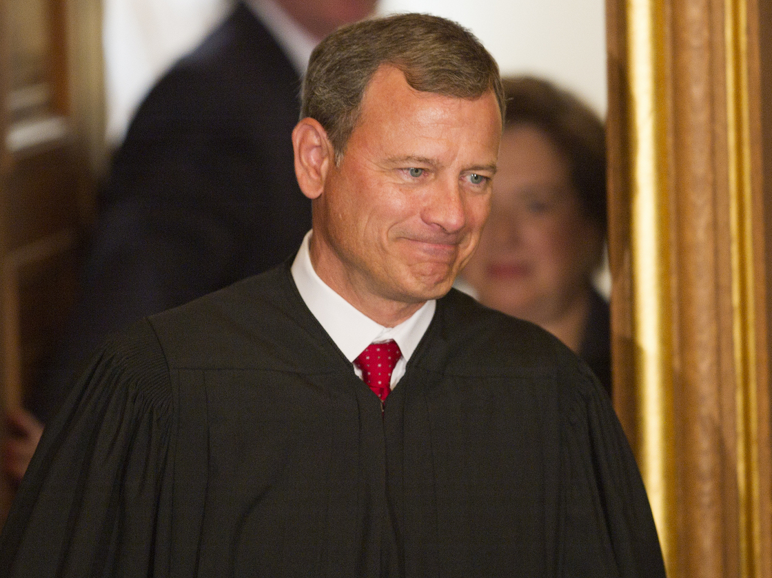 Critics say U.S. Supreme Court Chief Justice John Roberts, shown in 2010, backtracked on previous pledges to give high priority to precedent in the Citizens United campaign finance case.