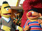 Sesame Street's Bert and Ernie in the 2005 Tournament of Roses Parade. They even look like a clash between Order and Chaos, don't they?