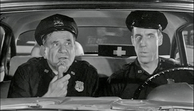 NYPD officers Gunther Toody (Joe E. Ross) and Francis Muldoon (Fred Gwynne) patrolled the Bronx in the 1960s sitcom Car 54, Where Are You? 