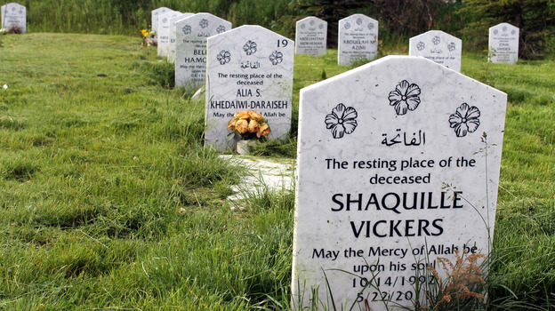 At the Garden of Peace cemetery in Flint, Mich., Muslims are buried in accordance with traditional Islamic burial rites. At the Garden of Peace cemetery in Flint, Mich., Muslims are buried in accordance with traditional Islamic burial rites.