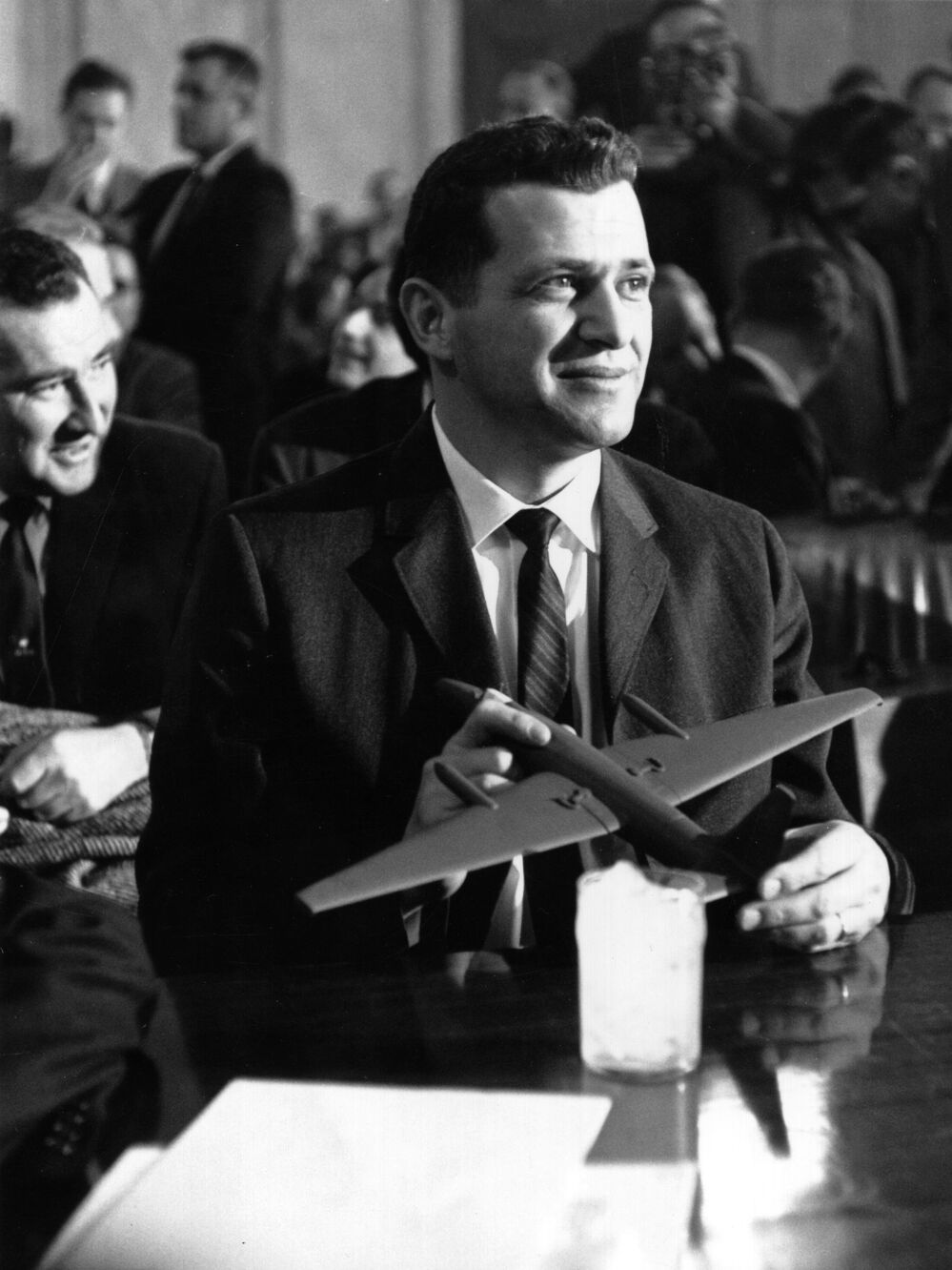Shortly after he returned to the U.S., Powers appeared before the Senate Armed Forces Committee holding a model of a U-2 plane. The Soviets released him in exchange for a Soviet spy held by the U.S.