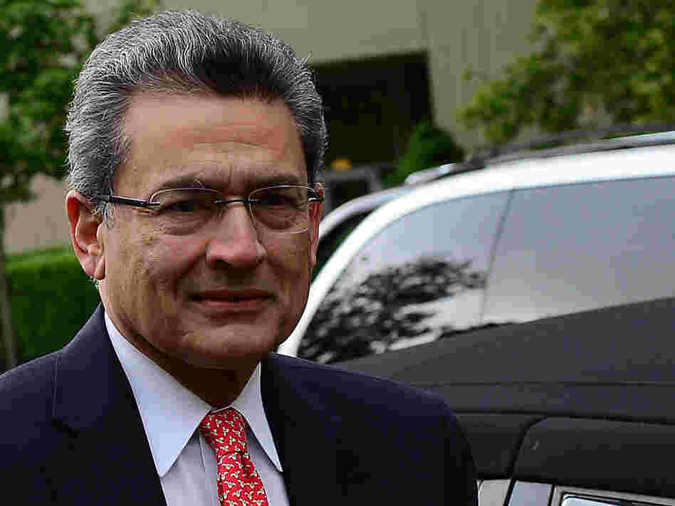 Rajat Gupta on Wednesday as he arrived at the federal courthouse in Manhattan.