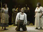 Mariah, at right, is the steel-spined matriarch of Porgy and Bess's Catfish Row. Actress NaTasha Yvette Williams, with Norm Lewis's Porgy and Bryonha Marie Parham's Serena, creats one of the show's pivotal moments without having to speak a word.