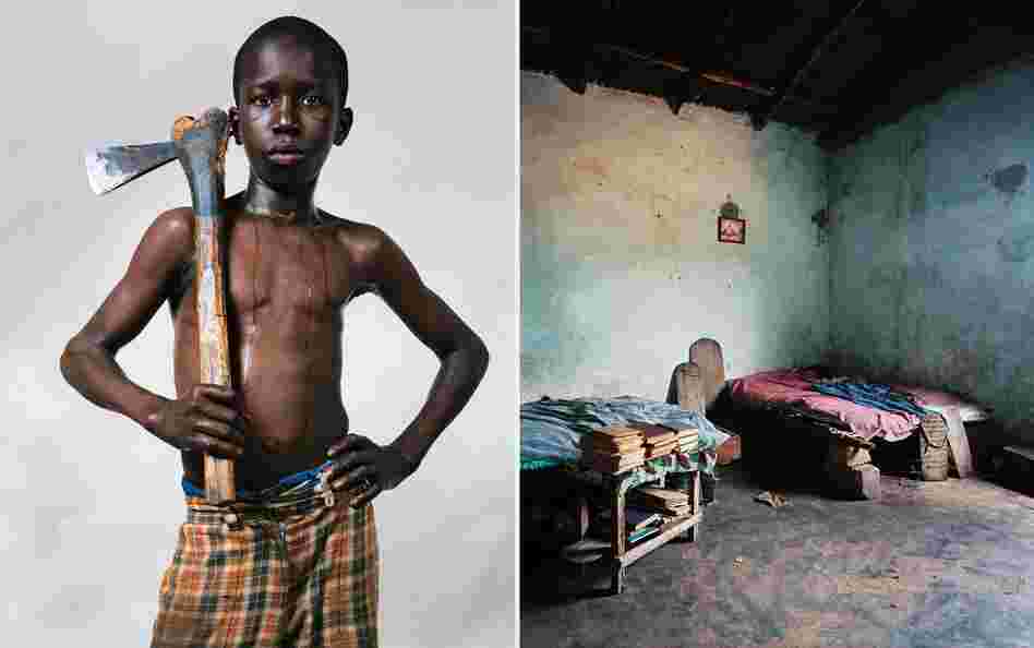 Lamine, 12, lives in a village in Senegal, western Africa. He is a pupil at the village Quranic school, where no girls are allowed. He shares a room with several other boys from the school.