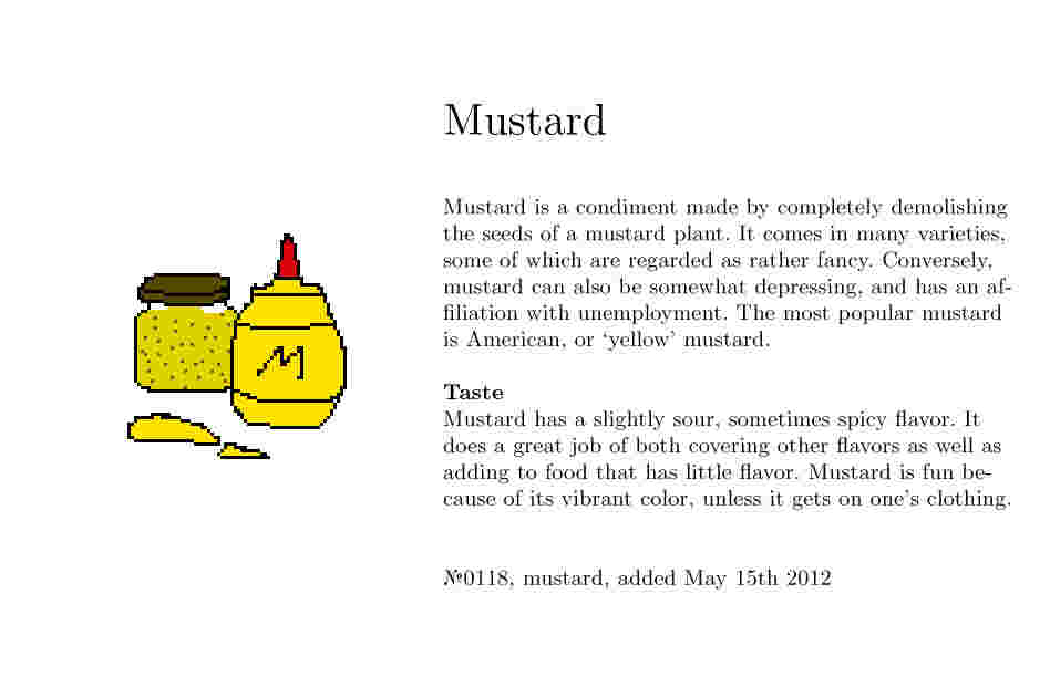 №0118, mustard