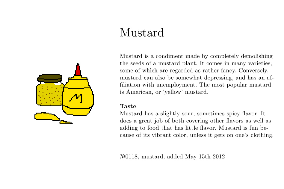 No0118, mustard