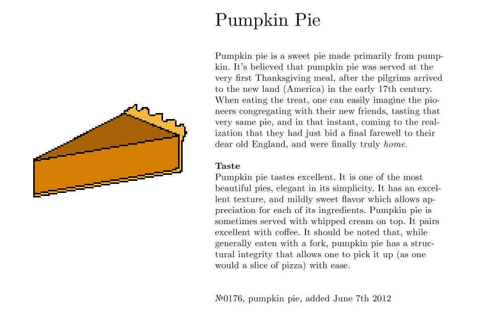 №0176, pumpkin pie