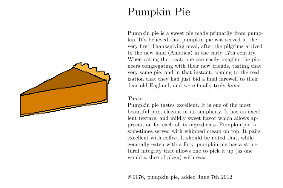 No0176, pumpkin pie