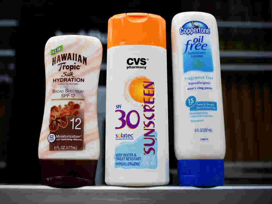 Which one of these sunscreens would be considered safe and correctly labeled by the Food and Drug Administration? Not a single one. Safe sunscreens are SPF15 or higher, and the new rules require those with broad-spectrum protection to include the term next to and in the same style as the sun protection factor.